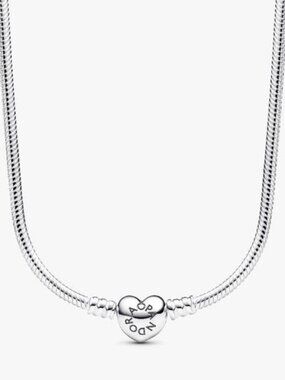 🤍Pandora Moments Heart Clasp Snake Chain Necklace